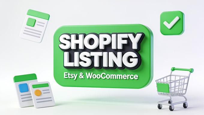 do e commerce product listing for shopify, woocommerce, and etsy