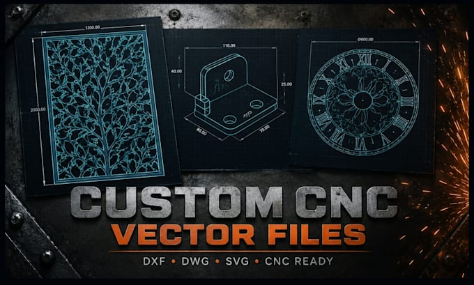 design dxf files for cnc laser and plasma cutting