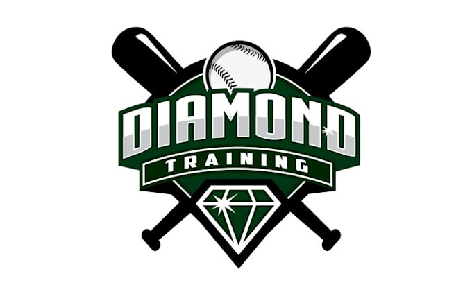 design powerful modern baseball player logo