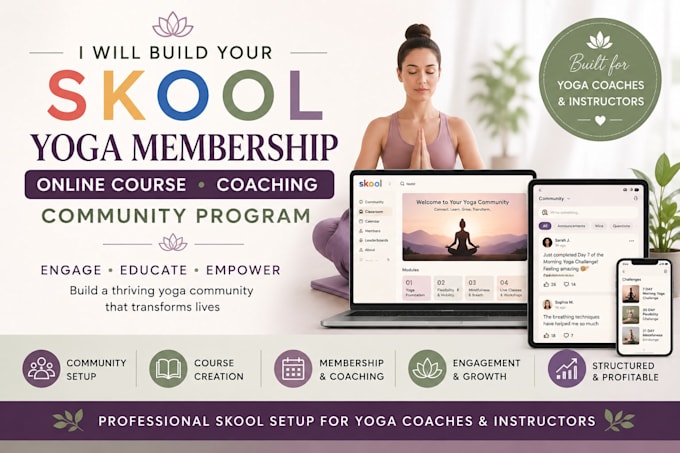 build your skool yoga workout membership online course coaching program