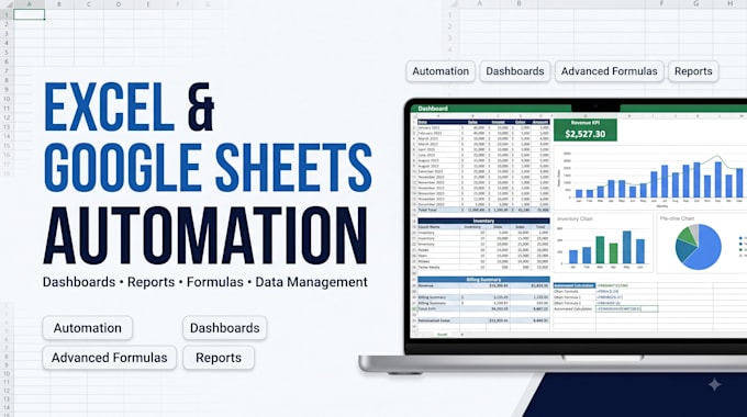 create and automate professional excel and google sheets dashboards, repo
