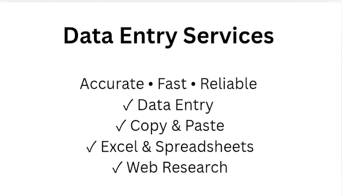 do accurate data entry and copy paste tasks