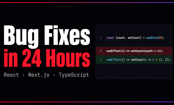 fix bugs in your react nextjs or javascript code fast