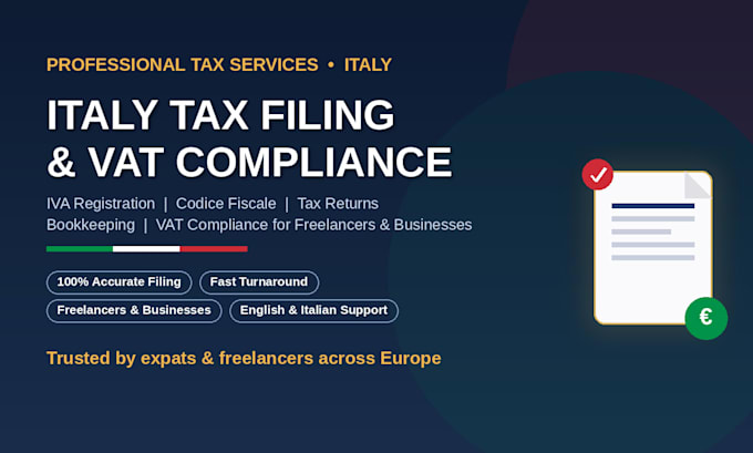 file your italy tax return and iva vat registration