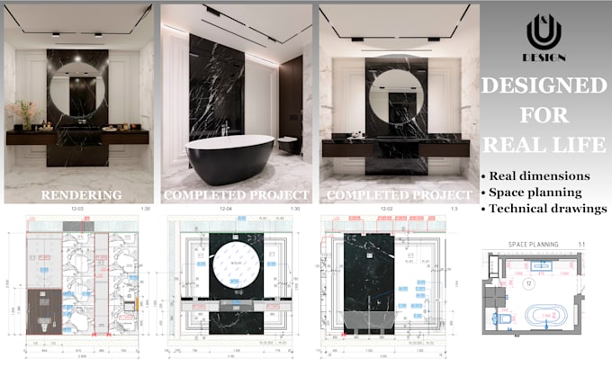design your bathroom interior with realistic 3d rendering