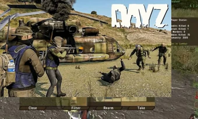 develop custom dayz mods, scripts custom weapons for dayz server