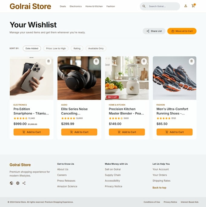 design a modern godaddy online store website