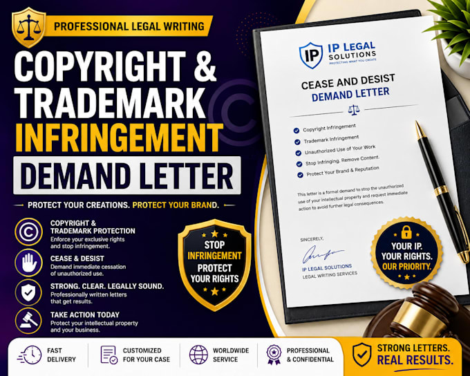 draft a copyright or trademark infringement demand letter