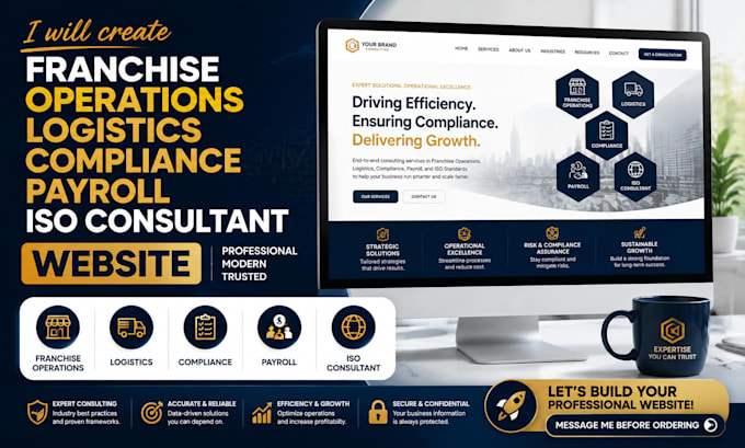 create franchise operations logistics compliance iso consultant cargo website