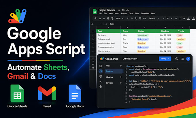 automate your google sheets or gmail with apps script