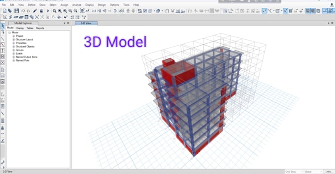 do structural analysis and design using etabs with a detailed report