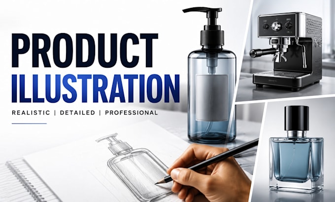 create realistic product illustration for marketing e commerce and presentation