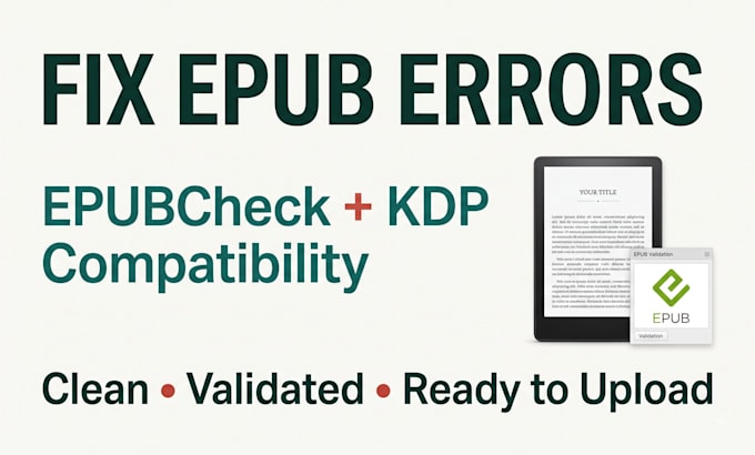 fix epubcheck errors and deliver a revalidated epub