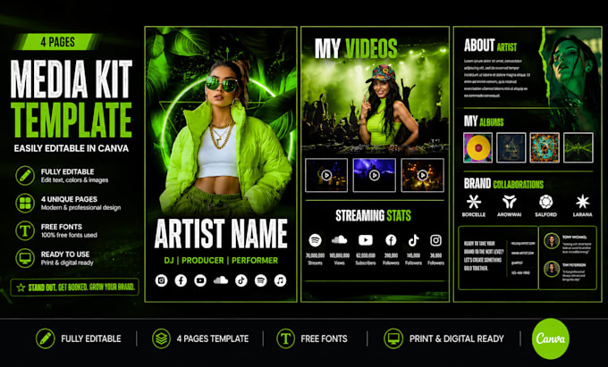 design pro author media kit press kit  author one sheet