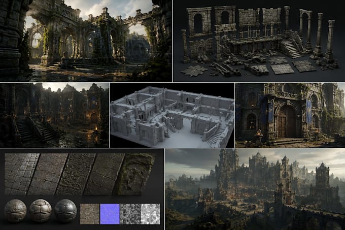 create ready 3d modular pack environments for unity and unreal