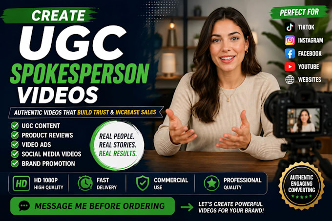 be your ugc video creator for authentic and engaging brand content
