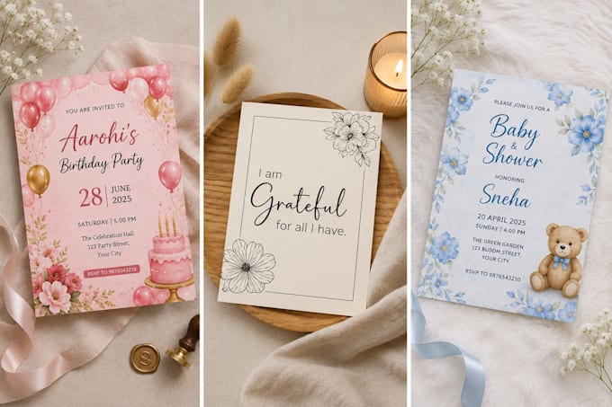 design custom cards invitations and printables