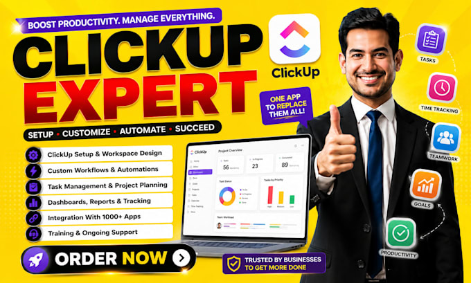 do clickup tasks and dashboard