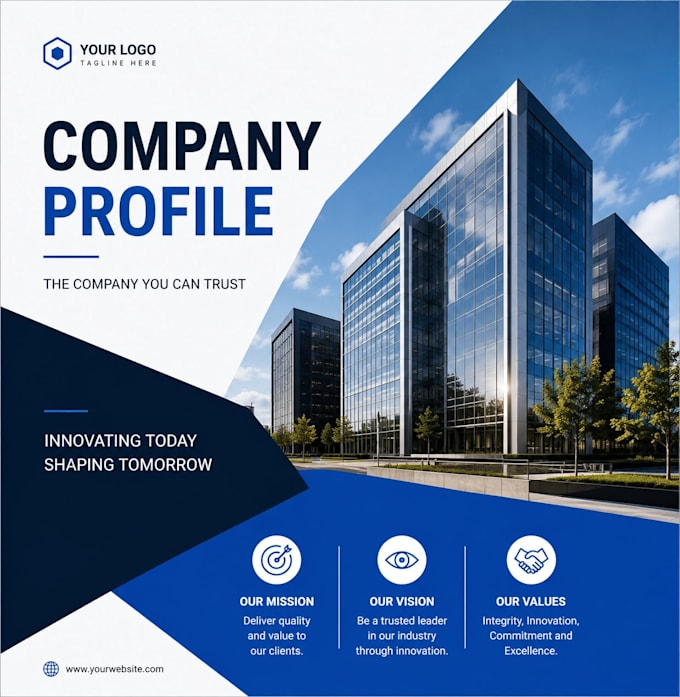 design a professional company profile brochure