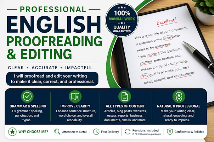 proofread and edit your english text