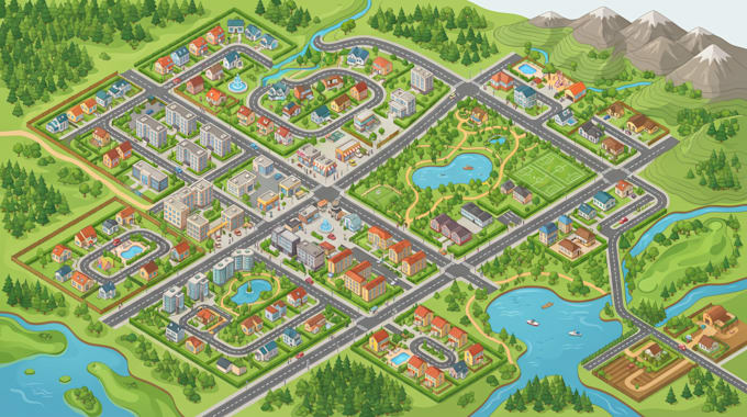 design interactive real estate map, property map, contour map, plat map, gis map