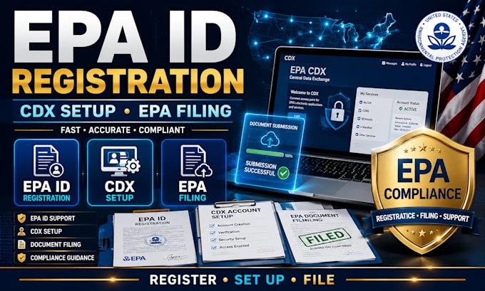 register your epa id, set up cdx and file epa documents