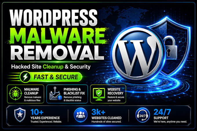 fix hacked wordpress, malware removal and security hardening