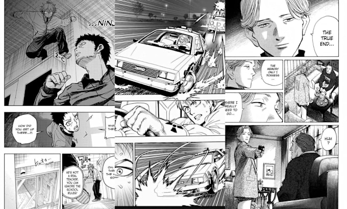 draw custom manga comic pages and webtoon art