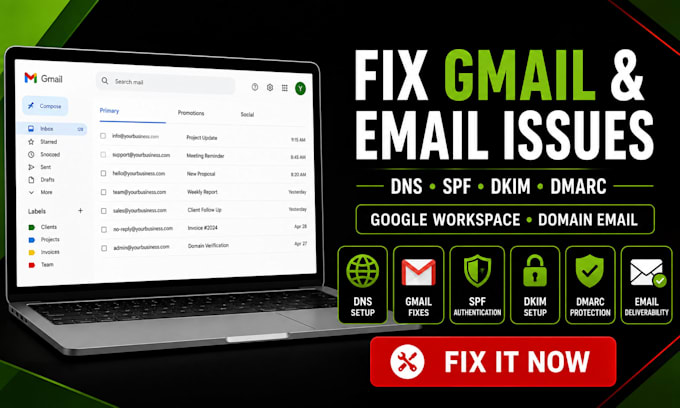 fix g suite domain dns gmail and email deliverability issues