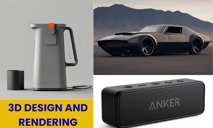 do 3d product modeling and rendering, 3d product animation, 3d product design