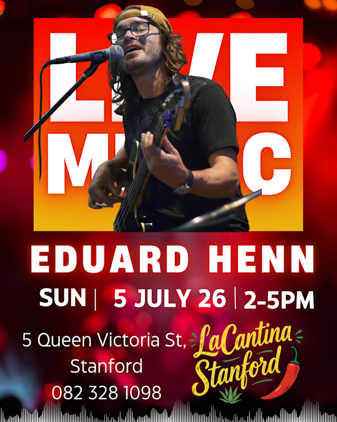 design a live music poster for instagram