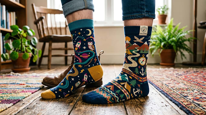 design custom and unique socks design