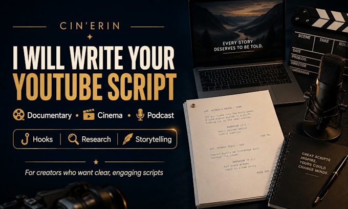 research and write engaging documentary youtube scripts