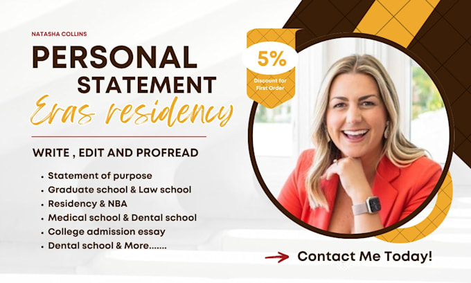 edit and improve eras residency personal statement, fellowship application