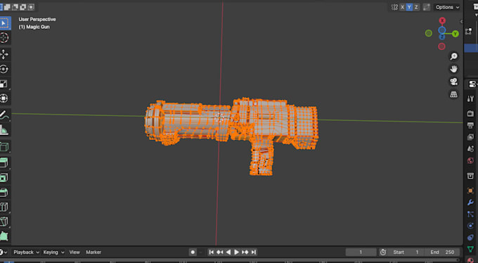 model 3d low poly game weapon stylized combat gear simulator game asset blender