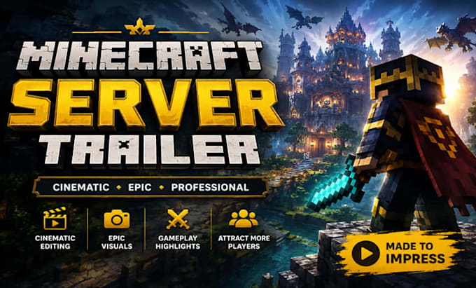 create cinematic minecraft server trailer and promo video