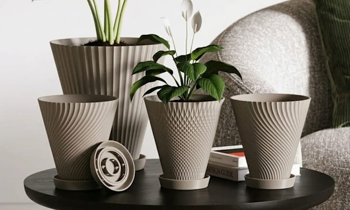 design custom 3d vase model, flower vase and 3d printable stl model
