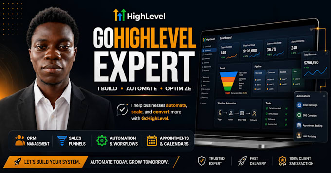 setup gohighlevel CRM funnels workflows automation