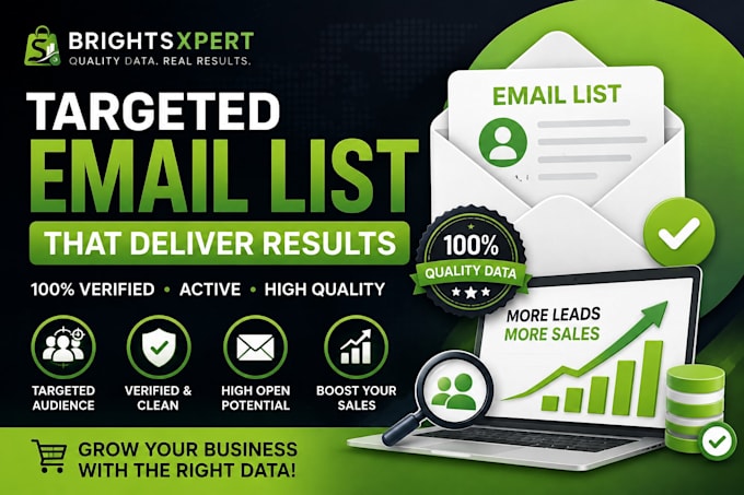 provide targeted verified email list for email marketing