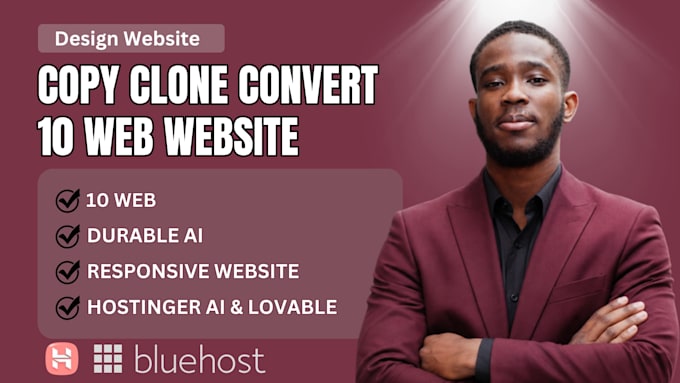 copy clone convert durable ai, 10 web website, hostinger ai, landing page web
