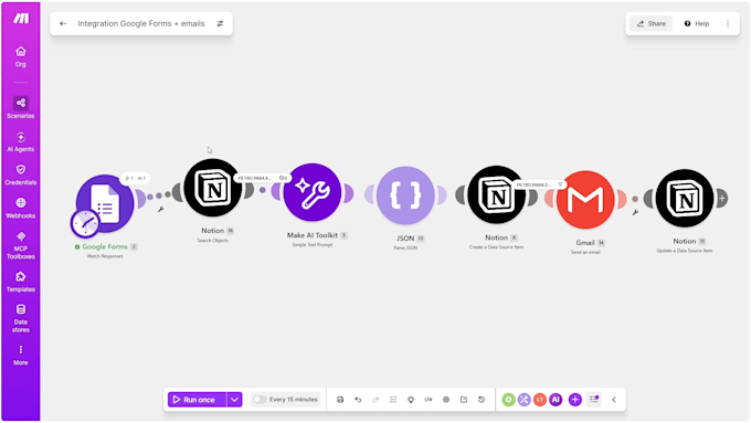 automate your leads, CRM and emails using make and ai