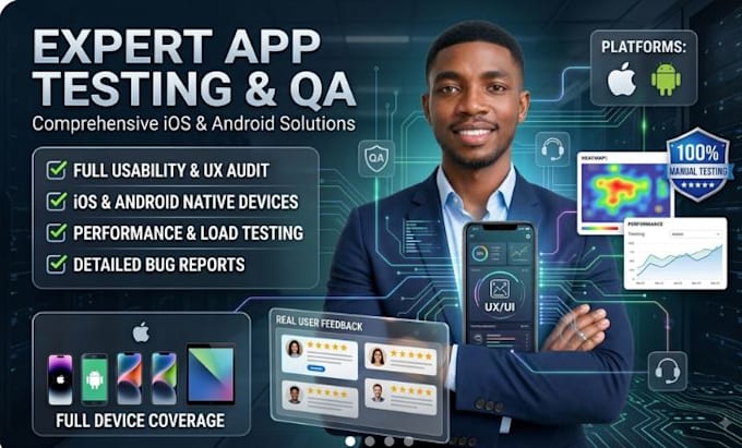 app testing website testing QA ios game android user testing usability testing