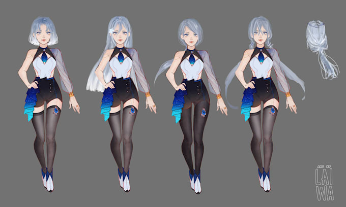 do custom character reference sheets, oc designs, mascot designs and pixel arts