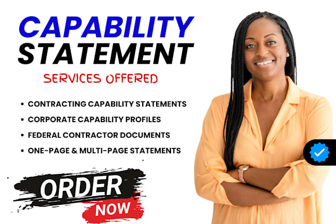write, design or redesign your government capability statement