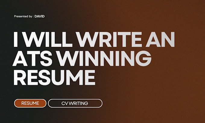 professionally write and optimize your resume or CV