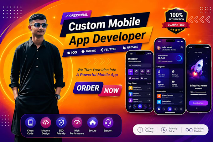 develop a custom mobile app for ios and android