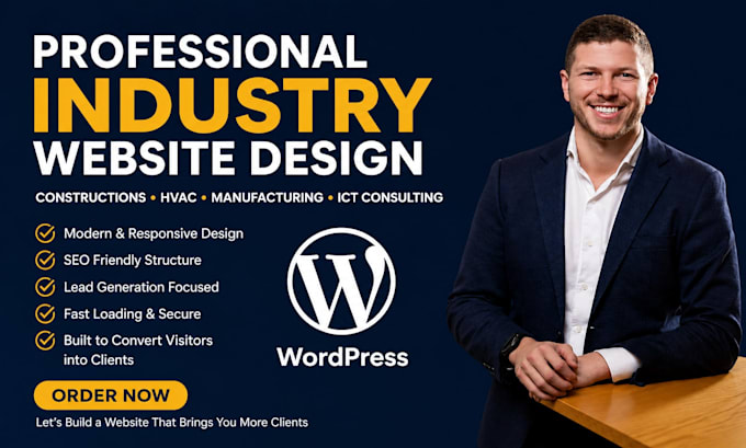 design constructions hvac website, manufacturing website, ict consulting website