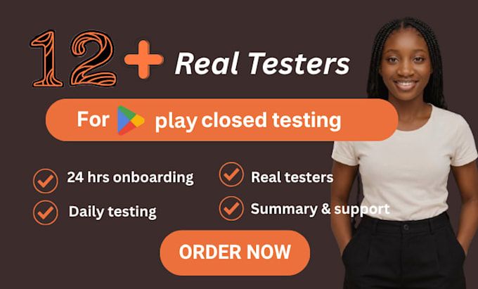 provide 12 testers for google play closed testing