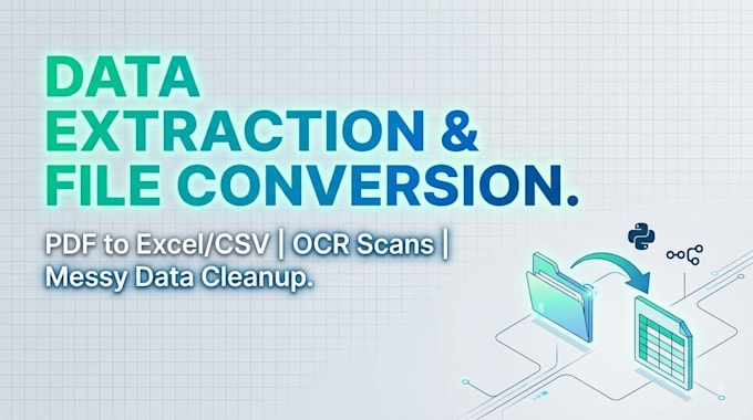 extract data and convert unstructured files into clean excel tables