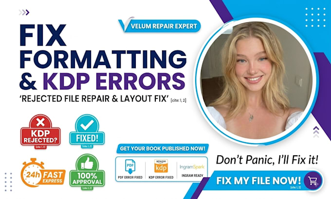 fix kdp book formatting errors, ingramspark margin, and bleed issues